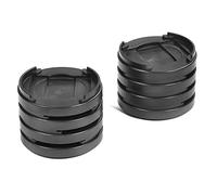 Cocoarm 8pcs Bed Risers Stackable Rubber Risers Stacking Bed Raising Blocks Table Leg Risers Furniture Leg Risers Plastic Non-slip Riser For Table Desk Bed Chairs With Multi-slot Design Round Black