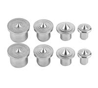 Cocoarm 8pcs Steel Dowel Centers, Machined with External Marking Points for Accurate Alignment 6mm 8mm 10mm 13mm Solid and Hollow Types Chrome Plated (hollow)