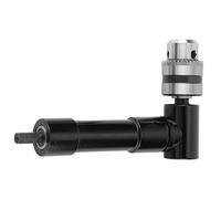 Cocoarm 90 Degree Angle Adapter Right Angle Drill Adapter with Chuck Key 25N.m 1500 RPM 1 to 10 Mm Clamping Range 8 Mm Hex Handle for Tight Spaces Repair Work
