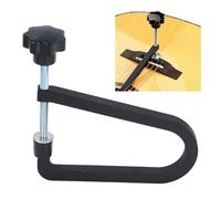 Cocoarm Acoustic Guitar Bridge Clamp, Cast Steel Deep Throat U Clamp, Large Knob Adjustment, for Folk Guitar Repair Tool (R260 Black)