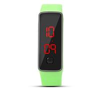 Cocoarm Adjustable LED Silicone Wristwatch for Digital Sports Manager for Exact Time Measurement for Sports Lovers (Light Green)