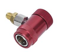 Cocoarm Air Conditioning Quick Connector Brass A C Coupler High and Low Access for Diagnosis Charging Evacuation Quick Connect Design for RV Trailer Auto Commercial Vehicle (Red)