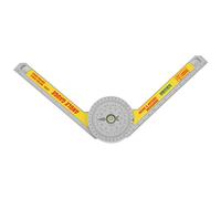 Cocoarm Angle Ruler, Engineering Plastic Goniometer 360 Degree Inside Outside Measuring with British Scale and Level Tube for Users Woodworking Layout