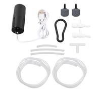Cocoarm Aquarium USB Air Pump Small Oxygen Pump with Pure Copper Motor 8.5 X 3 X 3 Cm Low Noise Portable Air for Fish Tank Outdoor Fishing Home Aquarium (With 2 Stone)