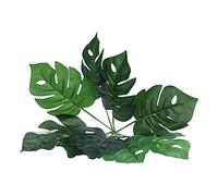 Cocoarm Artificial Monstera Plastic Fake Monstera Leaf 33cm 13in Reusable Bendable Vivid Artificial Plant for Garden Outdoor Wall Wedding Party Home Office Decoration