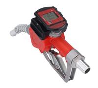 Cocoarm Automatic Fuel Nozzle Aluminum Alloy Digital Fuel Meter Nozzle 1 in BSP 10 to 60 L per Min 3 Lock Positions Auto Shut Off for Petrol Kerosene Transfer