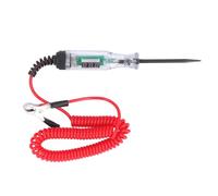 Cocoarm Automotive Test Pen, Stainless Steel LED Circuit Tester with Digital Display, Measures Voltage Current Resistance, Spring Wire Clip Design for Auto Diagnosis Technicians (Red Wire Type)