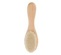 Cocoarm Baby Hair Wool Brush Wooden Comb Styling Brush Natural Goat Wool Bristles Composite Wood Soft Scalp Massage Bathing Grooming for Babies and Beard Care