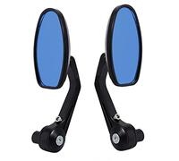 Cocoarm Bar End Mirror Motorcycle 7/8 Motorbike Mirrors 360 Degree Swivel Aluminum Alloy Glass Fits 7/8 Handlebar Universal Rear Outer Night Vision