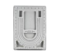 Cocoarm Bead Design Board, Polyethylene Jewelry Beading Design Tray 24 X 32 X 1.5cm, Flocked Surface, Measurement Scale, Multi Groove Layout for Necklace Planning Jewelry Makers