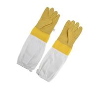 Cocoarm Beekeeping Gloves Breathable Bee Protective Gloves Faux Sheepskin with Canvas Extended Sleeves XL 48 X 14.5 Cm Flexible Mesh Cover for Beekeepers Work