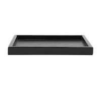 Cocoarm Black Wood Tray Solid Wood Rectangle Serving Tray Coffee Table Tray Modern and Elegant Great for Serving Drinks, Tea, Foods, Snack, Meals (22 * 15)