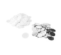Cocoarm Blank Button Badge Set, Tinplate Plastic DIY Supplies, 100 Sets for Events Fundraisers and Crafts (75MM)