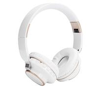 Cocoarm Bluetooth 5.0 Wireless Headset, Over Ear Folding Design (White) | 40mm Driver Unit, 400mAh Battery, 6-10H Playtime, HiFi Stereo Sound, Sports Gaming Headphone