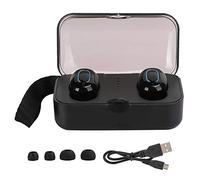 Cocoarm Bluetooth Earphones Wireless Bluetooth Earphones ABS V5.0 IPX5 10m Range 400mAh Charging Box 3 to 4H Playtime for Running Cycling Gym Travel (Black)