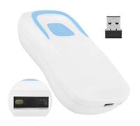 Cocoarm Bluetooth Scanner, ABS Portable Scanner with 2.4G Wireless and Code Reader, 1000mAh Battery, 20 to 60mm Card Reading, for Warehouse Retail Office Mobile Users (White)