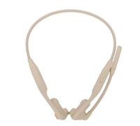 Cocoarm Bone Conduction Headphones Bluetooth Bone Conduction Headphones with AI Noise Cancelling Mic Bluetooth 5.3 IPX6 Type C 29g for Workouts Commuting Remote Work (Apricot)