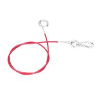 Cocoarm Breakaway Trailer Cable 1m 3.28ft Stainless Steel Towing Rope with ABS Housing 3mm PVC Coated Brake Cable Snap Hook for Cars RVs Trailer Towing