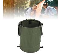Cocoarm Camping Trash Can 600D Oxford Cloth Pop Up Utility Container 10 Gallon Foldable Trash Can with Lid Large Capacity Portable for Camping Picnic Gardening (OD Green)
