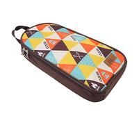 Cocoarm Camping Utensil Bag Polyester Fabric Camping Utensil Organizer Bag with Rubber Bottom Elastic Holders Large Space for Hiking Picnic RV Camp Cooking (C)
