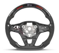 Cocoarm Carbon Fiber Steering Wheel with LED Display, Suede Flat Bottom Racing Steering Wheel 12V to 16V 20 LED Shift Lights Real Time Data for MK8 R 2020+ Drivers