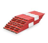 Cocoarm Carpenter Pencils, Red Octagonal, 72-Pack, Hard Lead Core, 17.3 cm Length