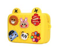 Cocoarm Cartoon Camera Shoulder Bag, EVA PVC Children Camera Protector Bag, 182 X 140 X 72mm, Lightweight Easy Clean Storage, for Kids Travel School Birthday Party Use (Yellow)