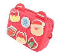 Cocoarm Cartoon Camera Shoulder Bag, EVA PVC Children Camera Protector Bag, 182 X 140 X 72mm, Lightweight Easy Clean Storage, for Kids Travel School Birthday Party Use (Red)