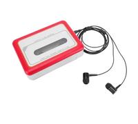 Cocoarm Cassette Tape Player ABS Portable Cassette to MP3 Converter USB Digital Transfer Built in Speaker 3.5mm Jack AA or USB Power for Travel Home Car Use (Red)