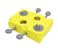 Cocoarm Cat Puzzle Feeder Interactive Slow Feeder Treat Toy for Mental Stimulation Physical Exercise with Safe Plastic Design for Kitten Cats (Yellow)