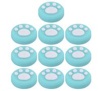 Cocoarm Cat Thumb Grips Cover Silicone Rocker Cap Universal for Lite Soft Grip Anti Slip Dust Scratch Protection for Kids Teens Casual Players (White claws on green background)