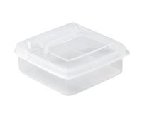 Cocoarm Cheese Storage Case PP Sliced Cheese Container with Flip Lid 4 X 10cm Sealed Food Storage Box for Fridge Slices Butter Garlic Ginger Onion Home Kitchen Use