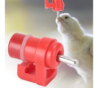 Cocoarm Chicken Drinker Plastic and Steel Poultry Waterer 20 Pack Automatic Drinking Nipple Bucket Type Push Rod Design for Chickens Ducks Breeding and Laying Hens