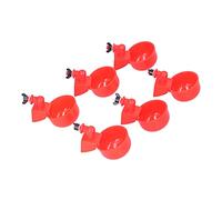 Cocoarm Chicken Water Cups Automatic Poultry Drinker 6PCS Bowl Type 1 8in POM and Stainless Steel Spring Easy Install Auto Refill for Chickens Ducks Birds