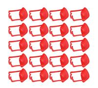Cocoarm Chicken Waterer Cups, PP Automatic Chicken Drinking Cups 20 Pack Bright Color Rust Proof Easy Clean for Farm Backyard Poultry Pigeons Rabbits Birds (Red)