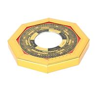 Cocoarm Chinese Feng Shui Convex Bagua Mirror Wooden Chinese Feng Shui Mirror for Home Protection & Wealth Inviting with Early Heaven Trigram (Diameter 13.5cm convex mirror)