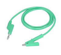 Cocoarm Clip Test Leads Brass Silicone Banana Plug Test Leads 4mm 20A 3000V 10mm Opening for Electrical Testing Car Truck Battery Charger Jump Start Cable (Green)