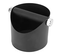 Cocoarm Coffee Knock Box Metal Coffee Grounds Box 13.5 X 12.3 X 15cm with Rubber Tap Bar Large Opening Detachable Design for Home Kitchen Cafe Bar Machine Use (Black)