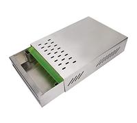Cocoarm Commercial Coffee Ground Box Drawer Type Coffee Knock Container Iron Paint and Rubber 2.5L Removable Drawer Quiet Knock Bar for Shop Office Kitchen (Silver)