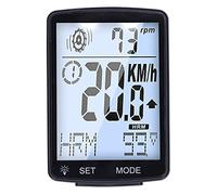 Cocoarm Computer, ABS Speedometer with 2.8in LED Display, Tracks Speed Distance Time and Temperature, Easy Install Cycling Odometer for Bikes and Motorcycles (White)