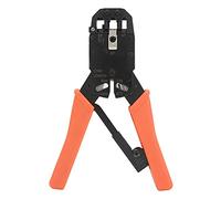Cocoarm Crimp Pliers Tool Steel Wire Stripper, HT 2008R Manual Crimping Stripper Tool 205mm with 8P 6P 4P Ports Ratchet Release for Telecom Connector Installation and Repair