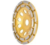 Cocoarm Cup Grinding Wheel Double Row Concrete Grinding Wheel Steel Body 22.23mm Bore Fast Material Removal Air Cooling for Granite Marble Masonry Users (150mm)