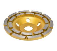 Cocoarm Cup Grinding Wheel Double Row Concrete Grinding Wheel Steel Body 22.23mm Bore Fast Material Removal Air Cooling for Granite Marble Masonry Users (125mm)