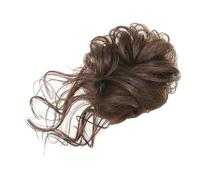 Cocoarm Curly Wavy Messy Bun Hair Part Light Brown Updo Hairstyle Adds Volume for Women with High Temperature Synthetic Hair for Daily Wear Volume