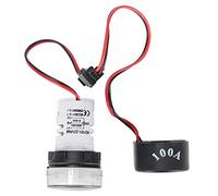 Cocoarm Current Signal Indicator Current Display Signal Indicator AD101 22VAM 60 to 500V AC 0 to 99.9A Round Panel with Clear Display for Control Cabinets and Power Equipment (White)