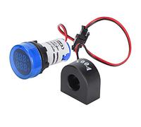 Cocoarm Current Signal Indicator Round Current Display Signal Indicator AD101 22VAM 60 to 500V AC 0 to 99.9A Panel Status Monitoring for Control Cabinets Technicians (Blue)