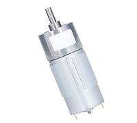 Cocoarm DC Gear Motor Mini Electric Motor Variable Speed 12V 24V Zinc Alloy Copper D Type Shaft Forward Reverse Speed Reduction for Door Locks Curtains Vending Machines (DC24V 56RMP)