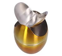 Cocoarm Desktop Trash Can 304 Stainless Steel Egg Shaped Mini Trash Can 14.6 X 14.6 X 20cm Rotating Lid Easy Clean Compact Bin for Home Office Bedroom Desk Countertop (Egg-shaped -phantom