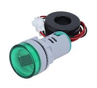 Cocoarm Digital Current Meter AC, Round Current Indicator AD16 22DSA 0 to 100A Display, Flame Retardant Housing Accurate Reading for Control Panels Electricians Equipment (Green)