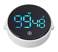 Cocoarm Digital Kitchen Timer, ABS Cooking Timer with Magnetic Back and Large LED Display, Knob Control 3 Volume Modes Auto Dimming for Cooking Classroom Fitness (White)